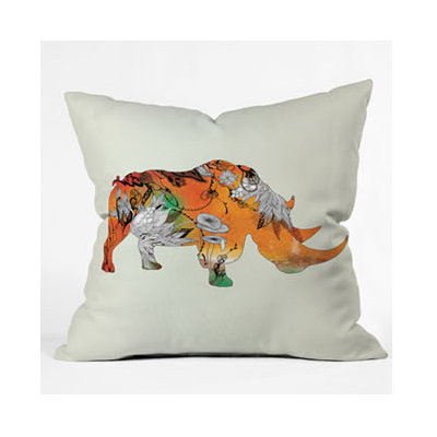 DENY Designs Iveta Abolina Rhino Throw Pillow