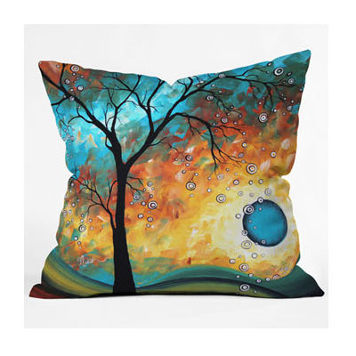 DENY Designs Madart Inc. Aqua Burn Throw Pillow