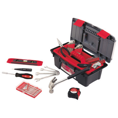 Apollo Tools 53 Piece Household Tool Kit with Tool Box