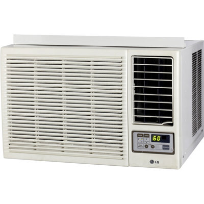 LG 12000 BTU Window-Mounted Air Conditioner with Supplemental Heat and Remote
