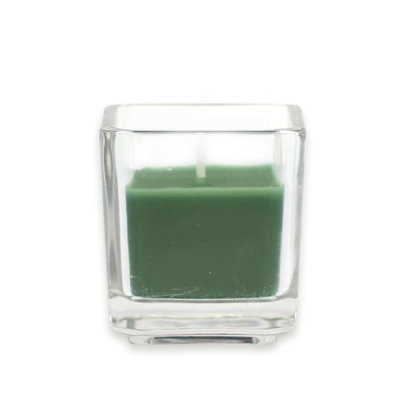 Zest Candle Square Glass Votive Candles (12 Pieces/Box )