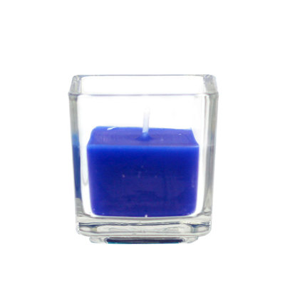 Zest Candle Square Glass Votive Candles (12 Pieces/Box )