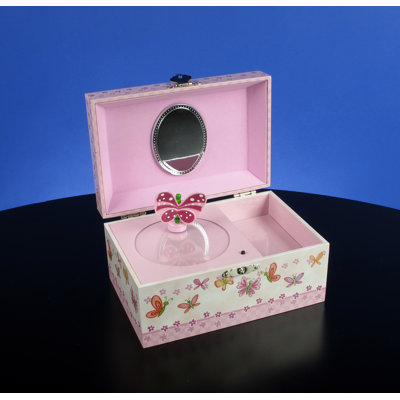 San Francisco Music Box Pony and Butterflies Musical Jewelry Box
