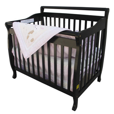 Dream On Me 3-in-1 Portable Convertible Crib in Black