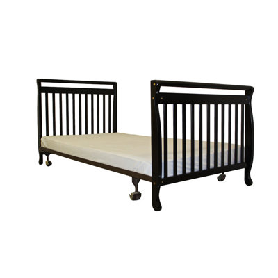 Dream On Me 3-in-1 Portable Convertible Crib in Black