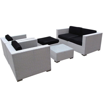 Modway Malibu 5 Piece Deep Seating Groups with Cushions