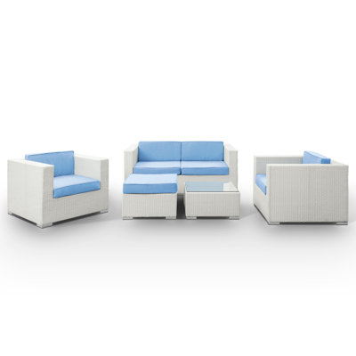 Modway Malibu 5 Piece Deep Seating Groups with Cushions