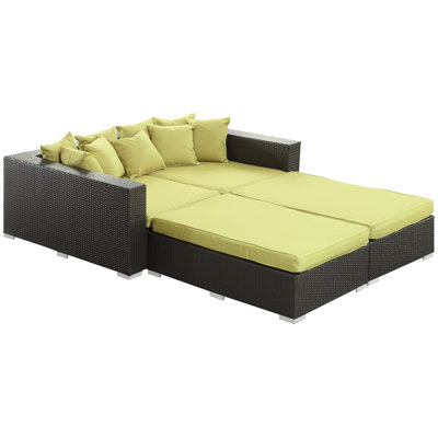 Modway Palisades Outdoor 4 Piece Daybed Set with Cushions
