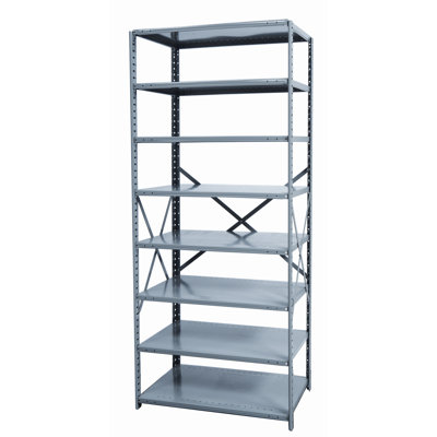 Hallowell Hi-Tech Shelving  Heavy-Duty Open Type Starter and Optional Add-on Unit with 8 Shelves