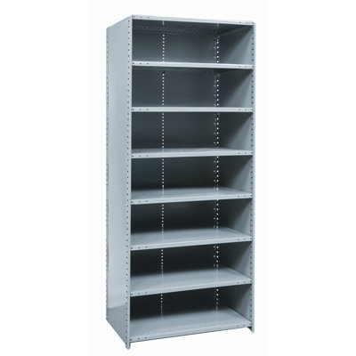 Hallowell Hi-Tech Shelving Heavy-Duty Closed Type Starter and Optional Add-on Unit with 8 Shelves