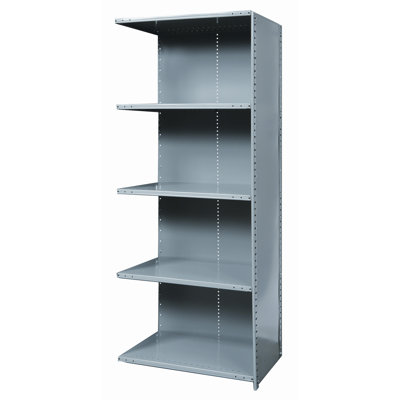 Hallowell Hi-Tech Shelving Medium-Duty Closed Type Starter and Optional Add-on Unit with 5 Shelves