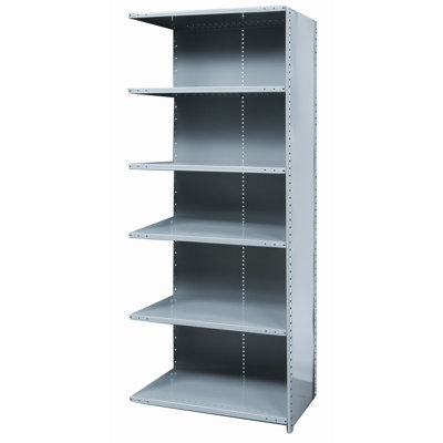 Hallowell Hi-Tech Shelving Medium-Duty Closed Type Starter and Optional Add-on Unit with 6 Shelves
