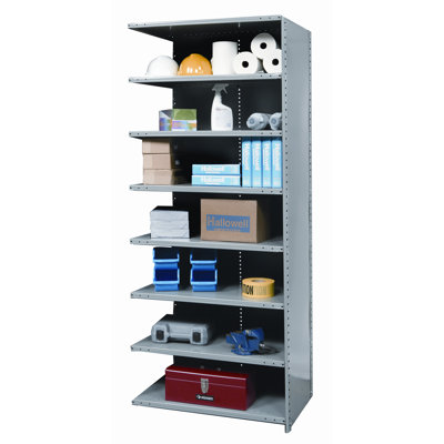 Hallowell Hi-Tech Shelving Heavy-Duty Closed Type Starter and Optional Add-on Unit with 8 Shelves
