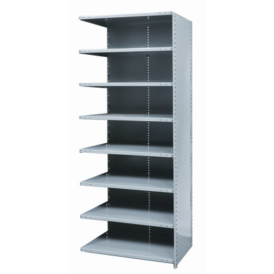 Hallowell Hi-Tech Shelving Medium-Duty Closed Type Add-on Unit with 8 Shelves