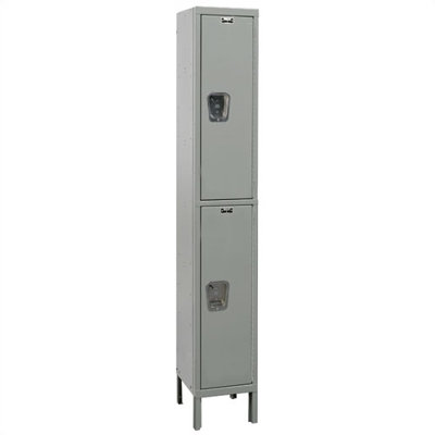 Hallowell Maintenance-Free Quiet Stock Lockers - Double Tier - 1 Section (Assembled)