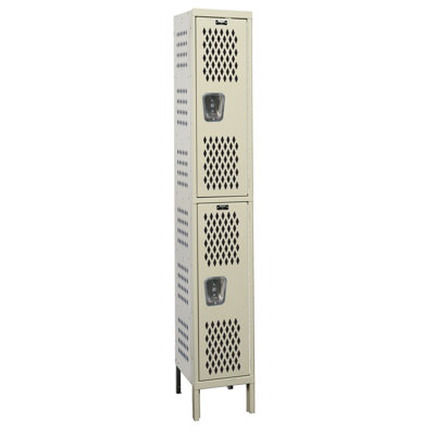 Hallowell Heavy-Duty Ventilated Locker Double Tier 1 Wide (Knock-Down)