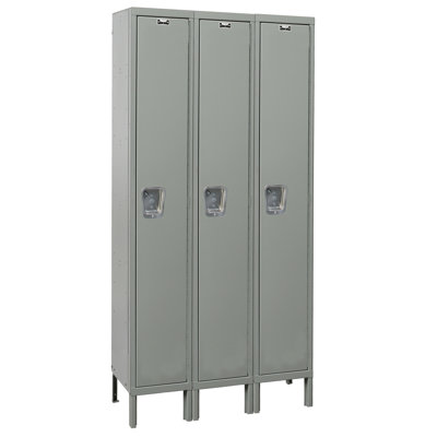 Hallowell Maintenance-Free Quiet Stock Lockers - Single Tier - 3 Sections (Assembled)