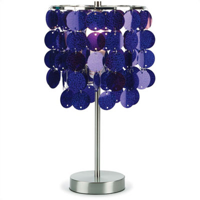 Three Cheers For Girls! Purple Paillete Lamps