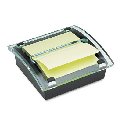 3M Designer Series Clear-Top Pop-Up Note Dispenser for 3x3 Self-Stick Notes, BLK                                                