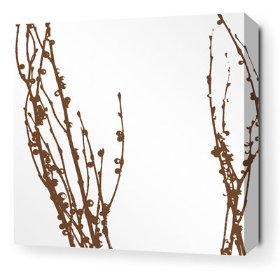 Inhabit Morning Glory Undergrowth Stretched Wall Art in Chocolate