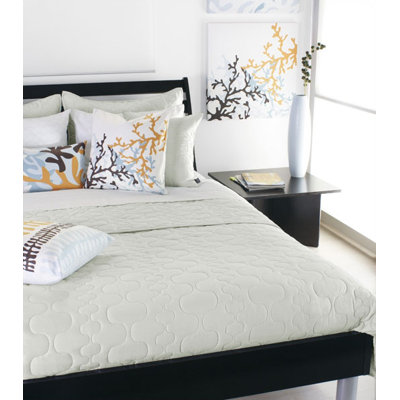 Inhabit Spa Quilted Coverlet in Mist
