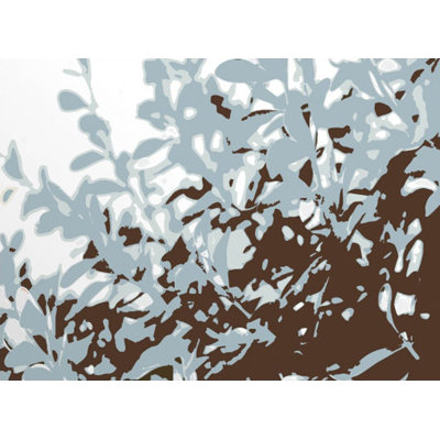 Inhabit Foliage Stretched Wall Art in Aqua