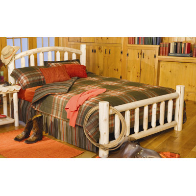 Log Slat Bed by Rustic Natural Cedar Furniture -image