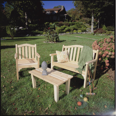 Rustic Natural Cedar Furniture Camel Back Adirondack Chair