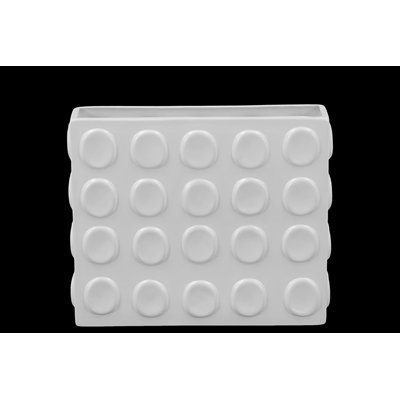Urban Trends White Ceramic Vase II in Matte