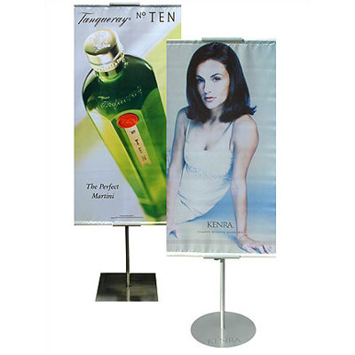 Pinquist Tool & Die 35" - 70" Vertical Adjustable Double-Sided Banner Stand