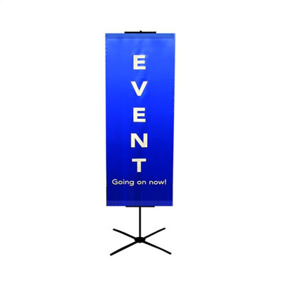 Pinquist Tool & Die 48" - 90" Vertical Adjustable Travel Banner Stand