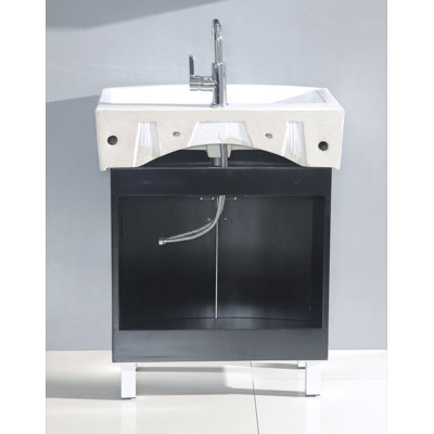Legion Furniture 27.5" Single Bathroom Vanity Set in Espresso