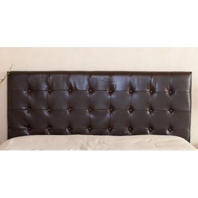 Preakness Queen/Full Button Tufted Leather Headboard by Home Loft Concept -image