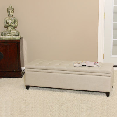 Home Loft Concept Brighton Storage Ottoman in Sand