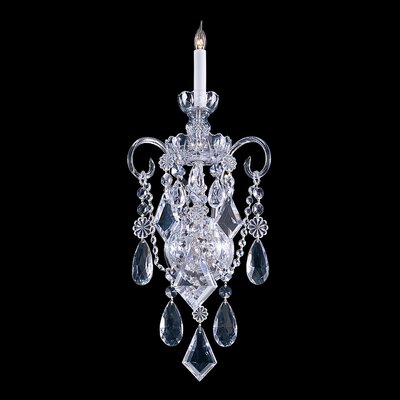 Bohemian Crystal 1 Light Candle Wall Sconce with Majestic Wood ...