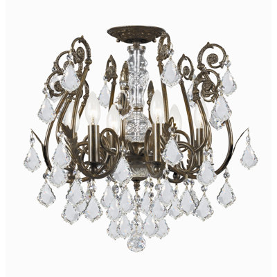 Crystorama Imperial 6 Light Semi Flush Mount