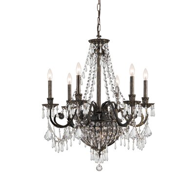 Crystorama Traditional Classic 9 Light Crystal Candle Chandelier in 