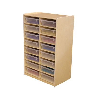 Wood Designs Storage Unit with 3" 16 Letter Trays