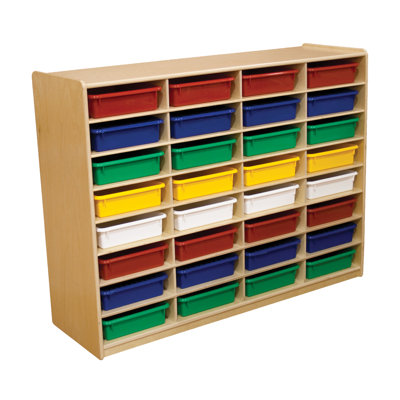 Wood Designs Storage Unit with 3" 32 Letter Trays