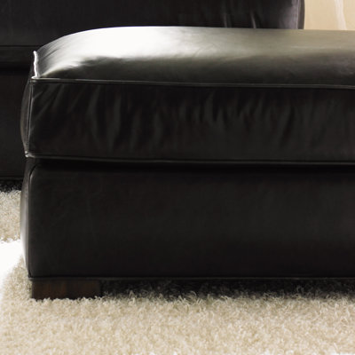 11 South Fillmore Leather Ottoman