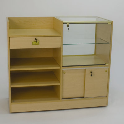 Tecno Display Rectangular Cash Wrap with Glass Display