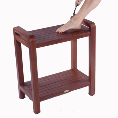 Decoteak LiftAide Teak Ergonomic Spa Shower Bench