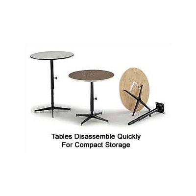 Midwest Folding Products Tri-Height Adjustable Cocktail Table with Padded Top