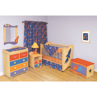 Room Magic Star Rocket 5 Piece Crib Set