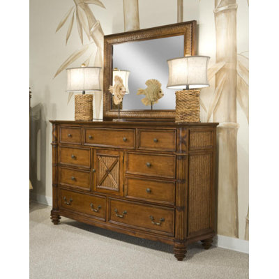 Island Breeze Dresser with Mirror by Panama Jack Outdoor -image