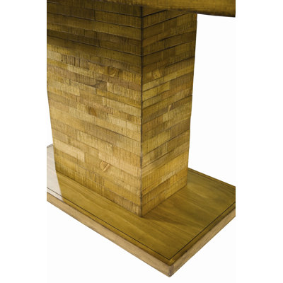 Legacy Classic Furniture Latitude Rectangular Pedestal Pub Dining Table in Distressed Natural Pine