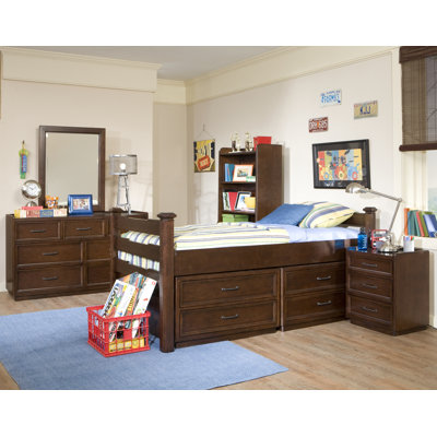 Legacy Classic Furniture Solutions Bookcase in Distressed Brown Cherry