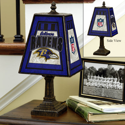 The Memory Company NFL 14" Art Glass Table Lamp
