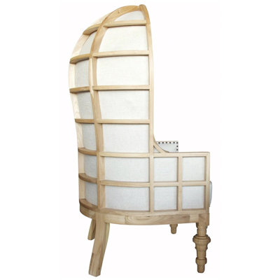 Noir Ribcage Fabric Balloon Chair