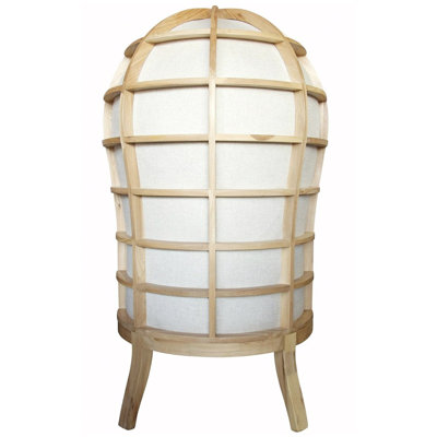 Noir Ribcage Fabric Balloon Chair